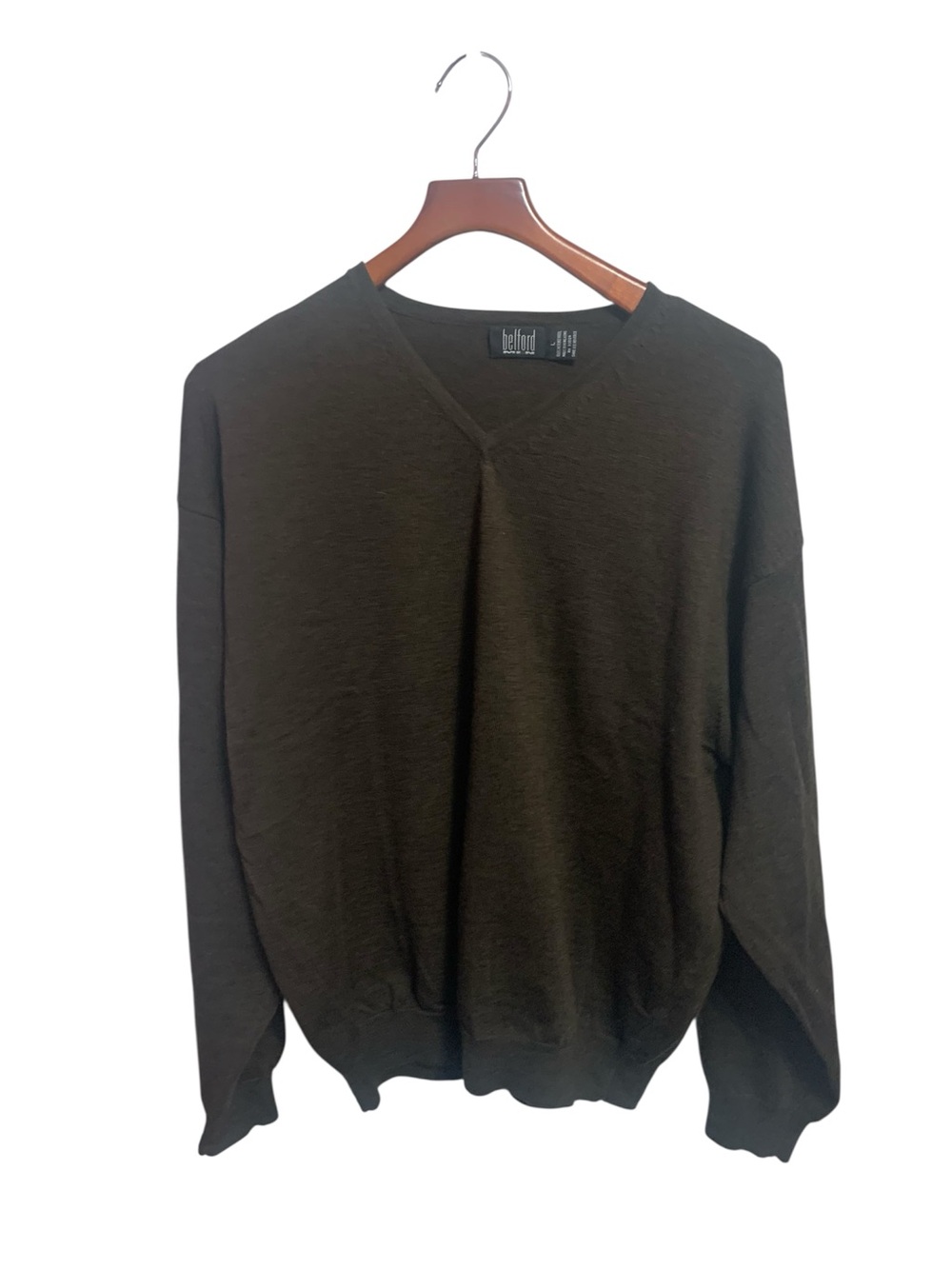 Belford Men 100% Merino Wool Sweater  Size‎ L